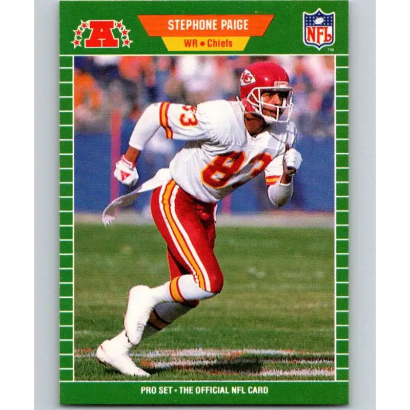 1989 Pro Set #177 Stephone Paige NM-MT Kansas City Chiefs Football Card - Football Card Single