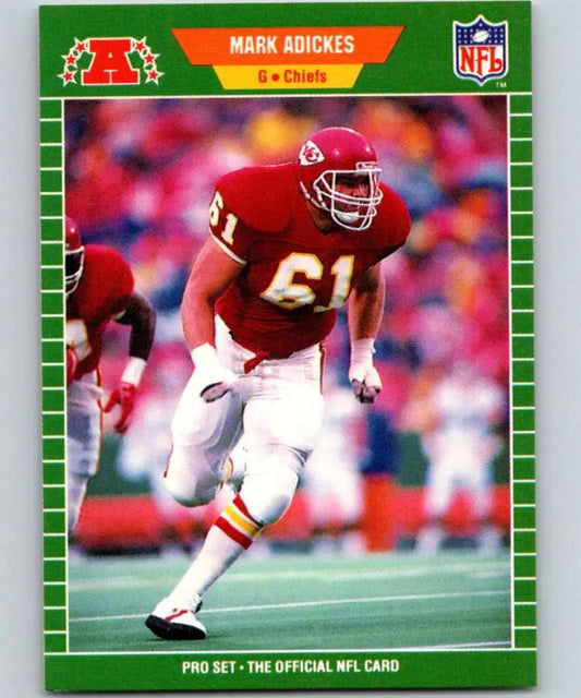 1989 Pro Set #178 Mark Adickes EX Excellent Kansas City Chiefs Football Card - Football Card Single