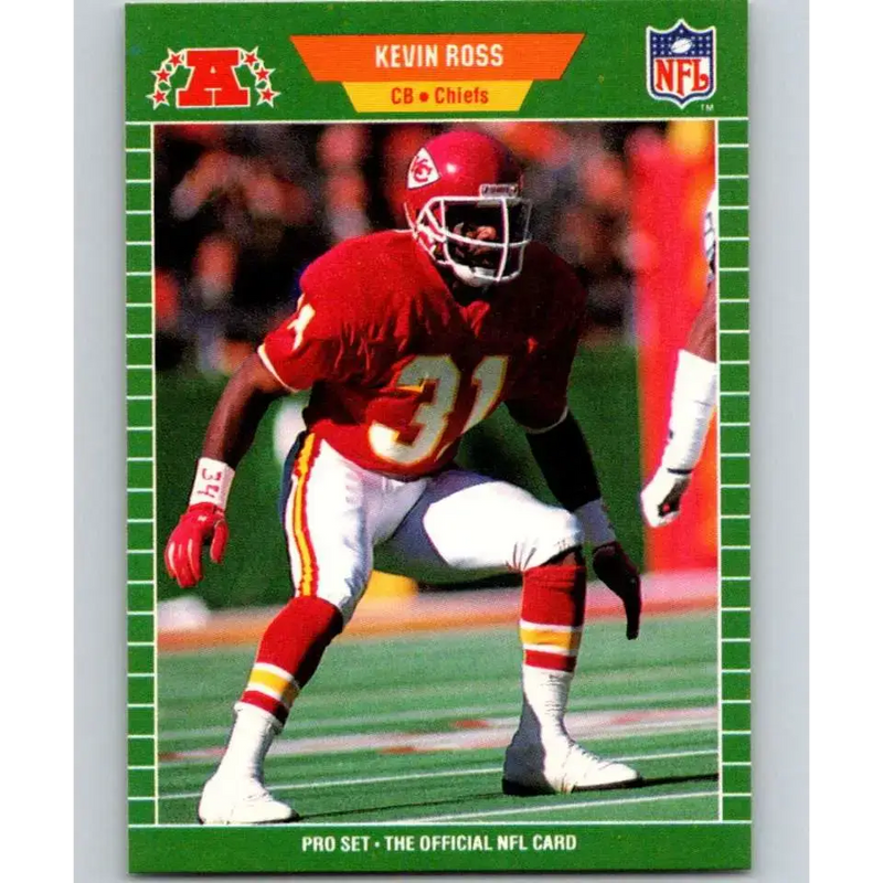 1989 Pro Set #179 Kevin Ross NM-MT RC Rookie Kansas City Chiefs Football Card - Football Card Single