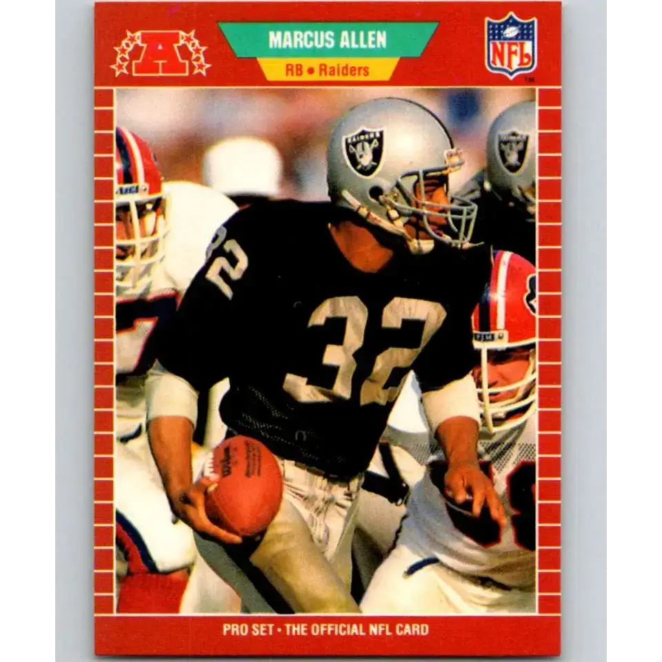 1989 Pro Set #182 Marcus Allen NM-MT Los Angeles Raiders Football Card - Football Card Single