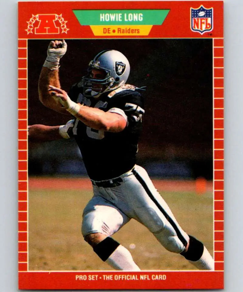 1989 Pro Set #186 Howie Long EX Excellent Los Angeles Raiders Football Card - Football Card Single