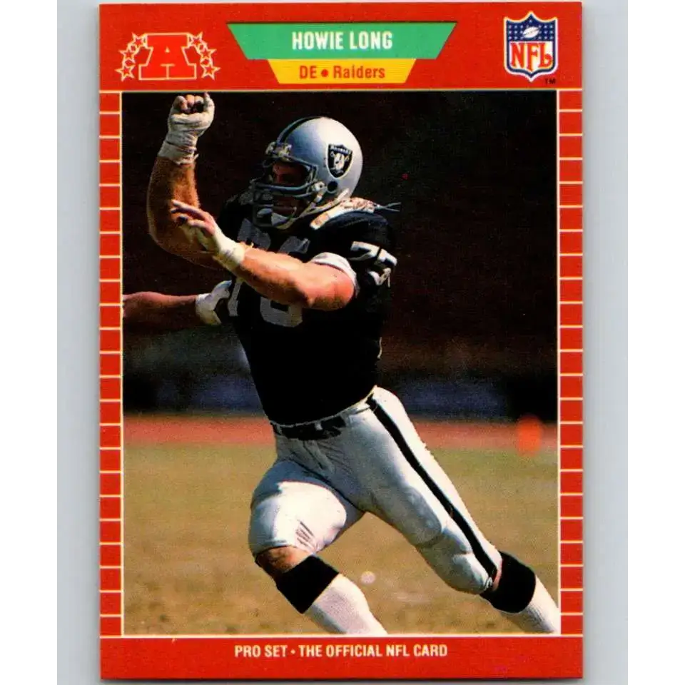 1989 Pro Set #186 Howie Long NM-MT Los Angeles Raiders Football Card