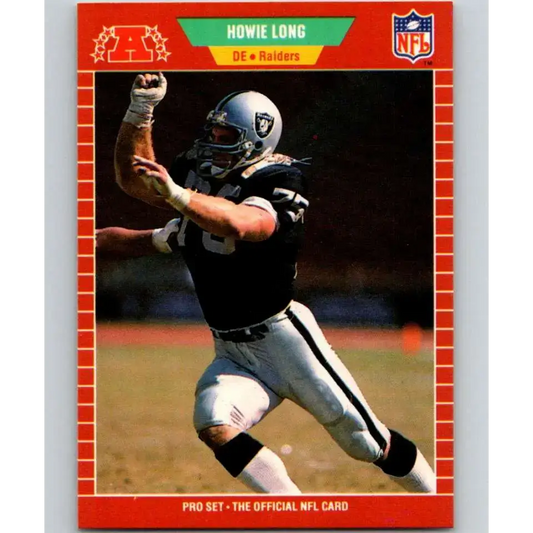 1989 Pro Set #186 Howie Long NM-MT Los Angeles Raiders Football Card