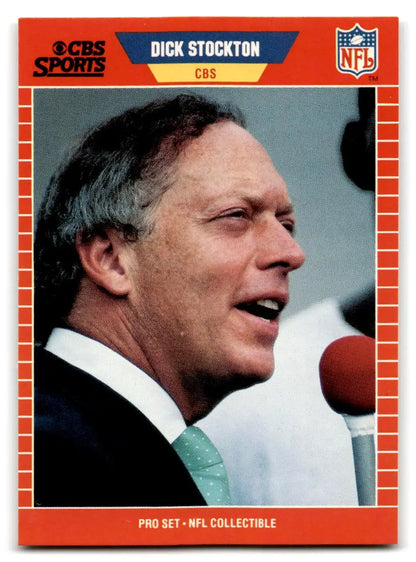 1989 Pro Set #19 Dick Stockton Announcer Collectibles - Collectible Trading Card