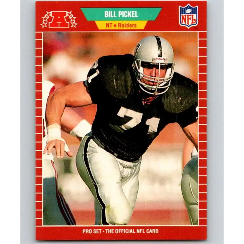 1989 Pro Set #190 Bill Pickel NM-MT Los Angeles Raiders Football Card - Football Card Single