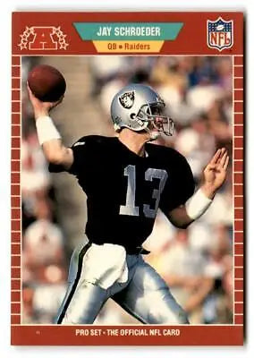 Jay Schroeder 1989 Pro Set #192 trading card, a collectible for football fans