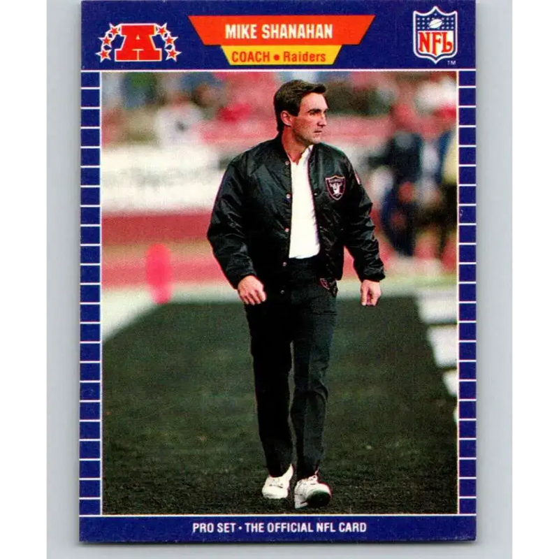 1989 Pro Set #194 Mike Shanahan/ NM-MT RC Rookie Los Angeles Raiders Football Card - Football Card Single