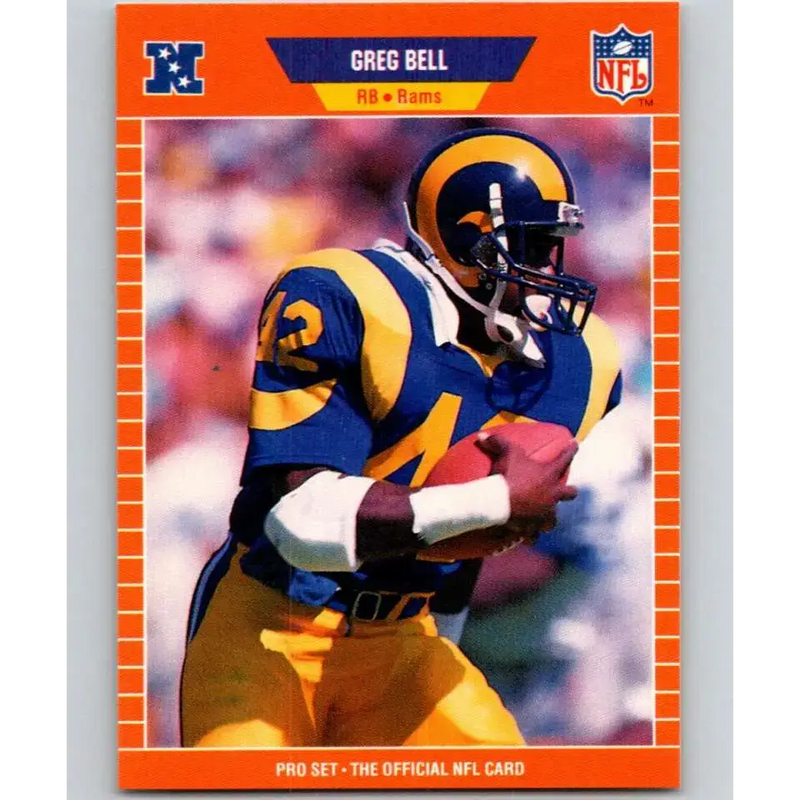 1989 Pro Set #195 Greg Bell NM-MT Los Angeles Rams Football Card - Football Card Single
