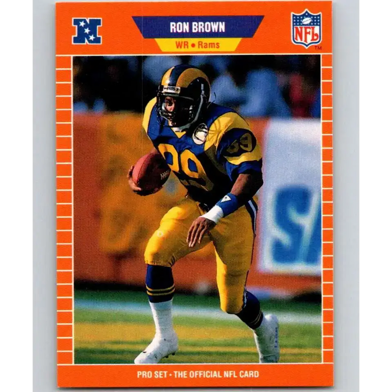 1989 Pro Set #196 Ron Brown NM-MT Los Angeles Rams Football Card - Football Card Single
