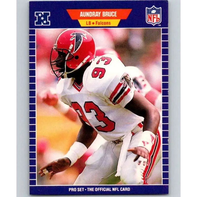 1989 Pro Set #2 Aundray Bruce NM-MT RC Rookie Atlanta Falcons Football Card - Football Card Single