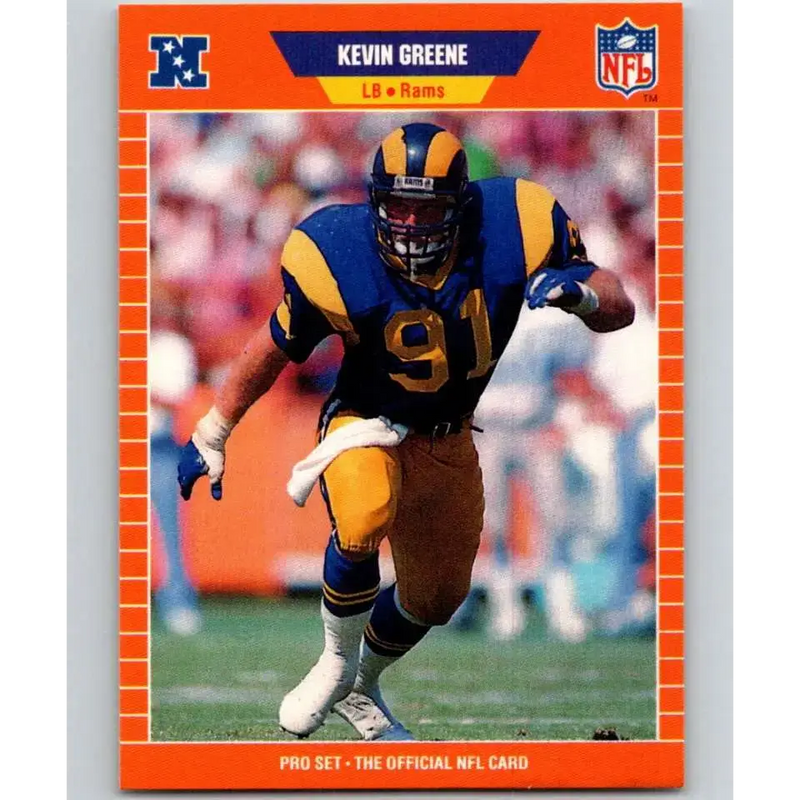 1989 Pro Set #201 Kevin Greene NM-MT Los Angeles Rams Football Card - Football Card Single