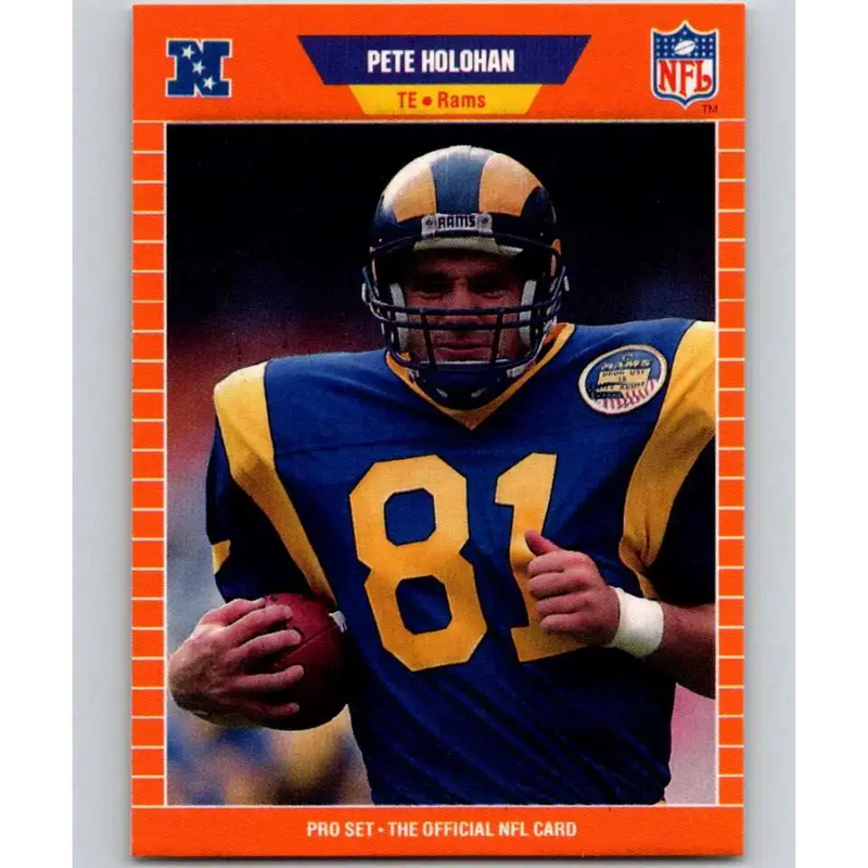 1989 Pro Set #202 Pete Holohan NM-MT Los Angeles Rams Football Card - Football Card Single