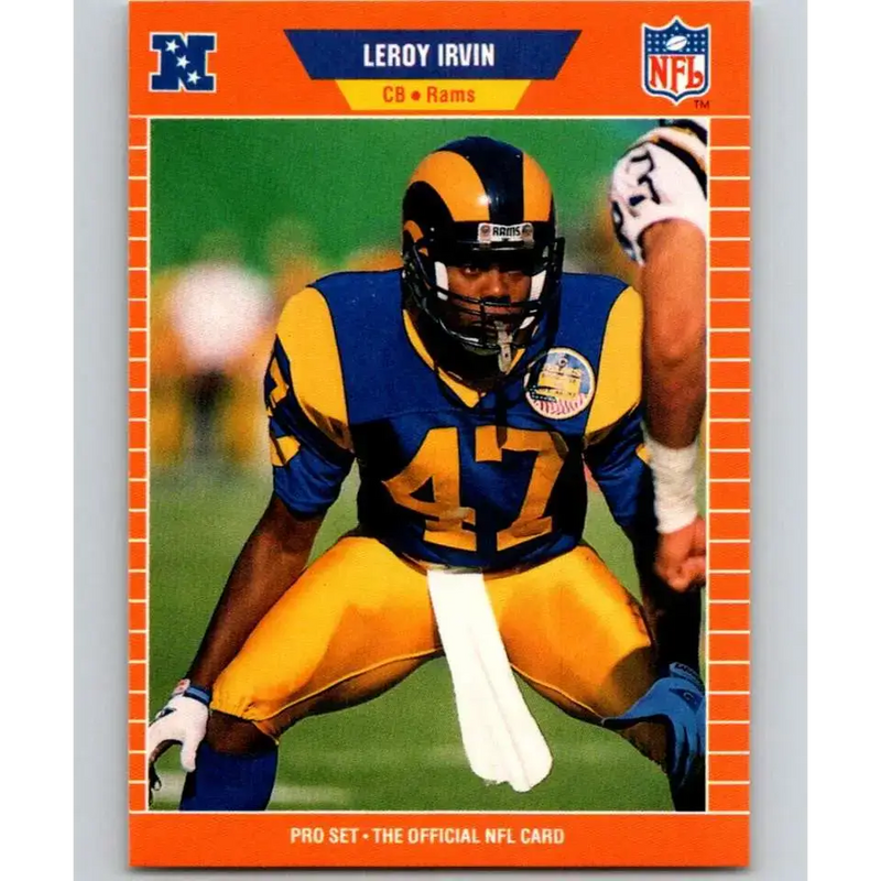 1989 Pro Set #203 LeRoy Irvin NM-MT Los Angeles Rams Football Card - Football Card Single