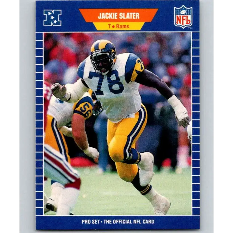 1989 Pro Set #207 Jackie Slater NM-MT Los Angeles Rams Football Card - Football Card Single