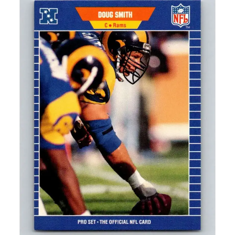 1989 Pro Set #208 Doug Smith NM-MT Los Angeles Rams Football Card - Football Card Single