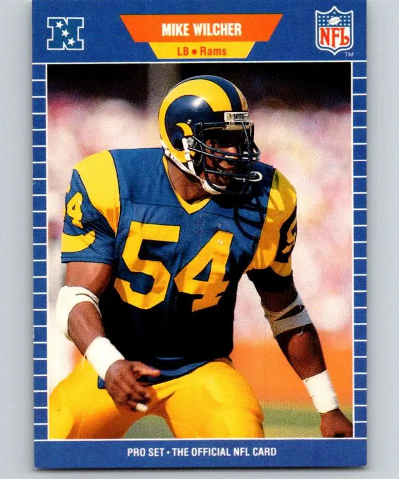 1989 Pro Set #209 Mike Wilcher EX Excellent Los Angeles Rams Football Card - Football Card Single
