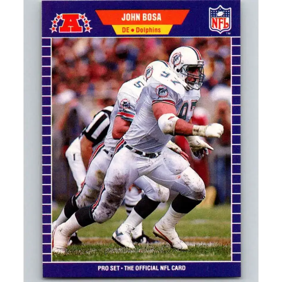 1989 Pro Set #211 John Bosa NM-MT Miami Dolphins Football Card - Football Card Single