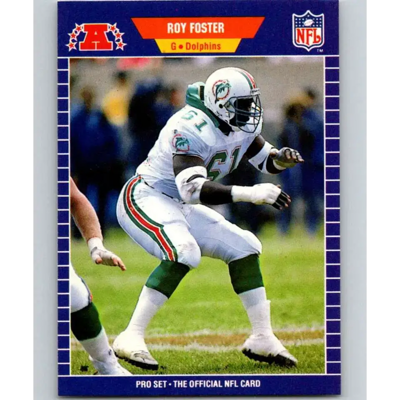 1989 Pro Set #215 Roy Foster NM-MT Miami Dolphins Football Card - Football Card Single