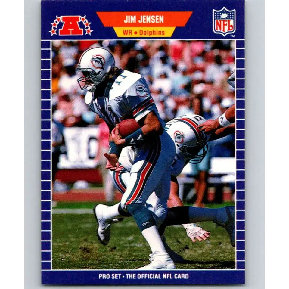 1989 Pro Set #217 Jim Jensen UER NM-MT RC Rookie Miami Dolphins Football Card