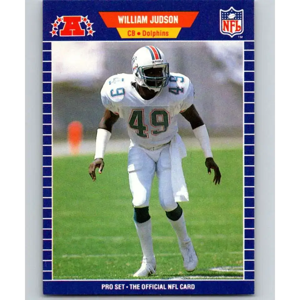 1989 Pro Set #218 William Judson NM-MT Miami Dolphins Football Card