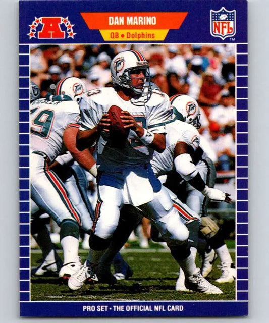 1989 Pro Set #220 Dan Marino EX Excellent Miami Dolphins Football Card - Football Card Single