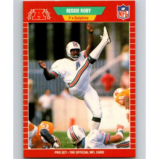 1989 Pro Set #223 Reggie Roby NM-MT Miami Dolphins Football Card