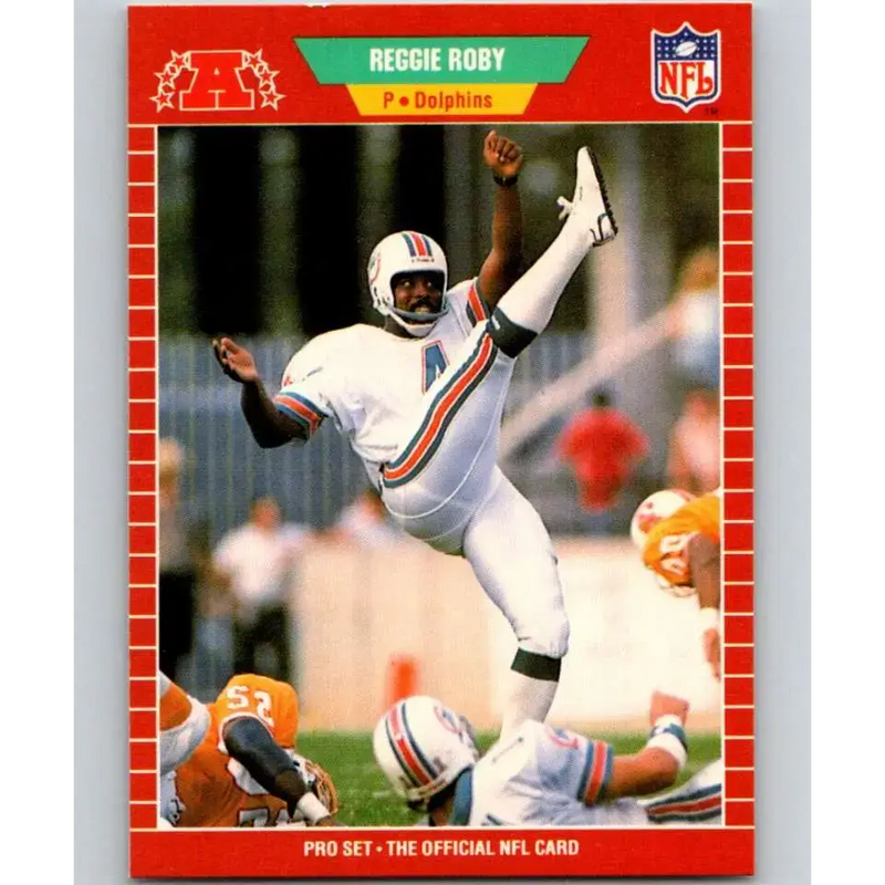 1989 Pro Set #223 Reggie Roby NM-MT Miami Dolphins Football Card - Football Card Single