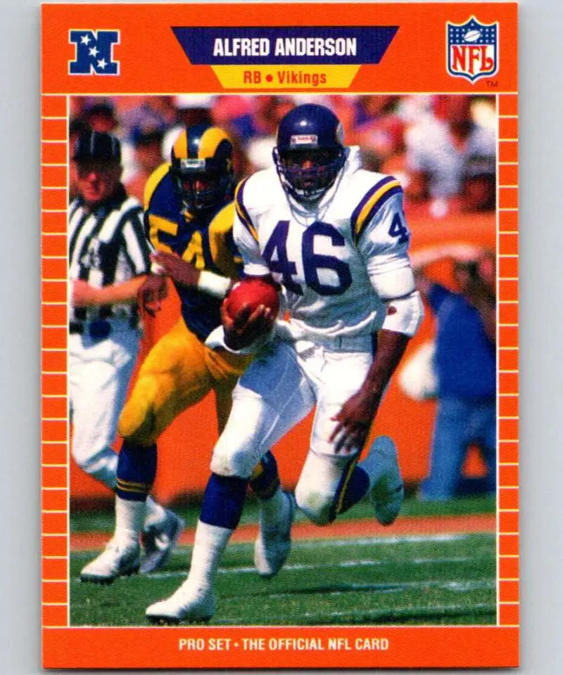 1989 Pro Set #226 Alfred Anderson EX Excellent Minnesota Vikings Football Card - Football Card Single