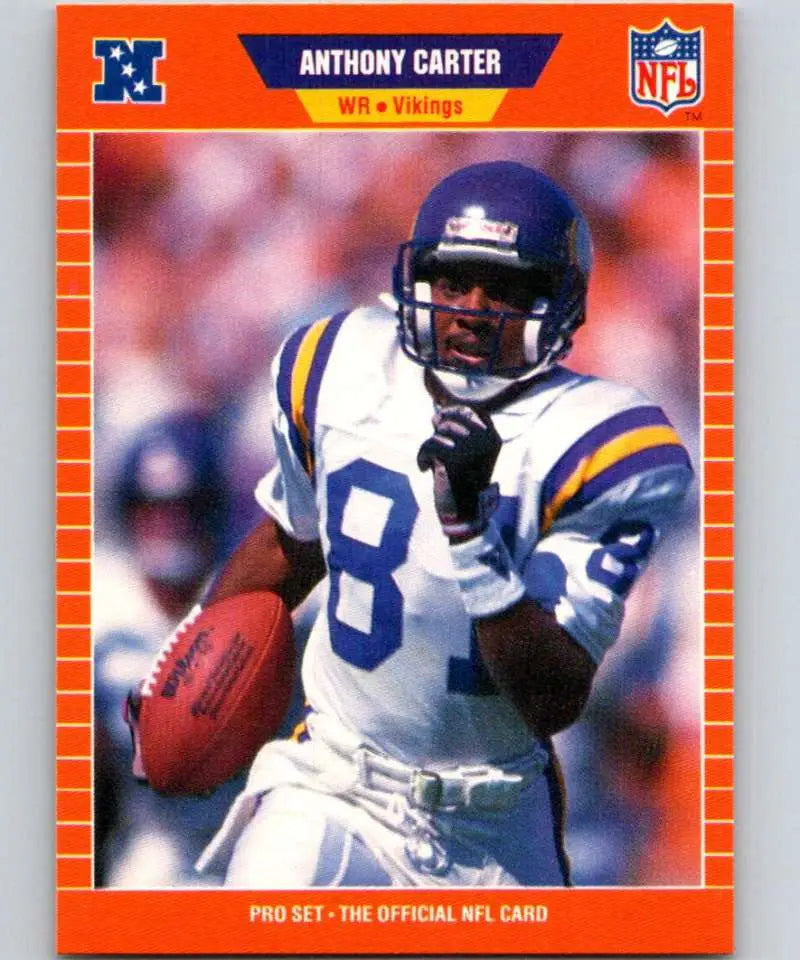 1989 Pro Set #228 Anthony Carter EX Excellent Minnesota Vikings Football Card - Football Card Single
