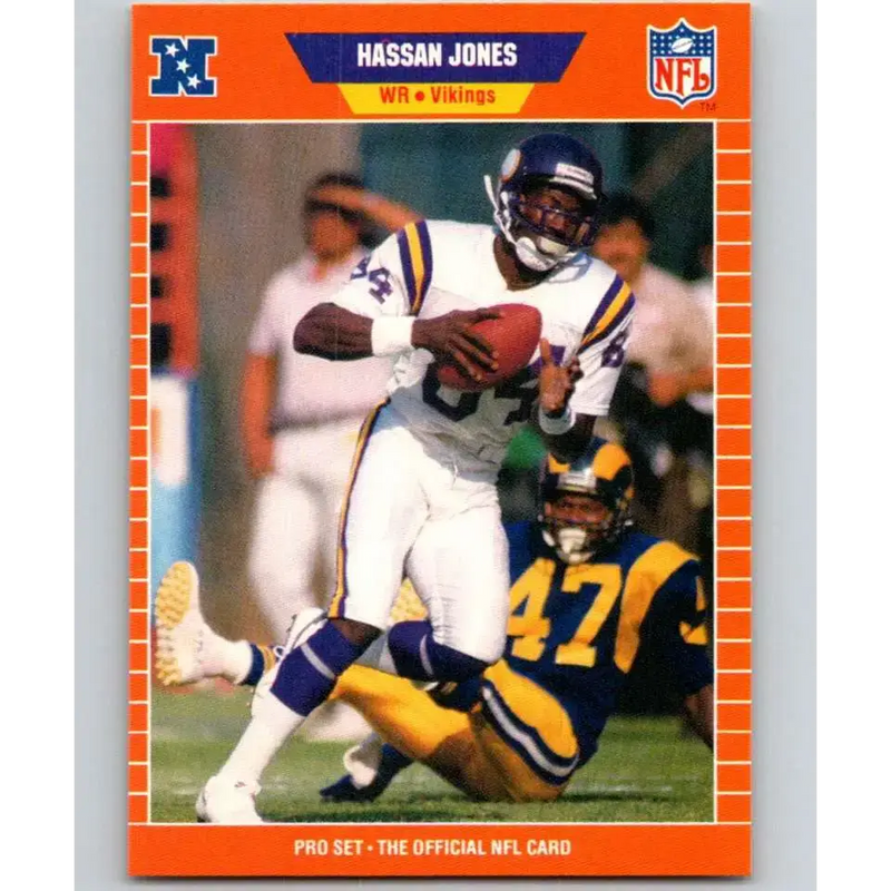 1989 Pro Set #230 Hassan Jones NM-MT RC Rookie Minnesota Vikings Football Card - Football Card Single