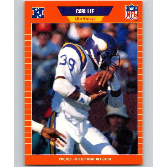 1989 Pro Set #233 Carl Lee NM-MT RC Rookie Minnesota Vikings Football Card