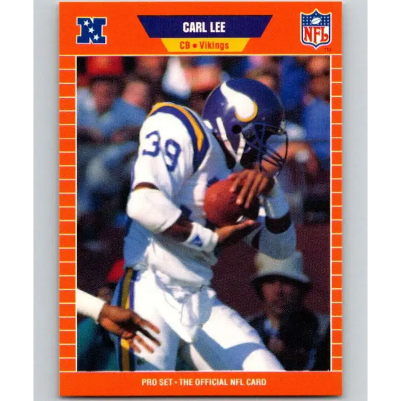 1989 Pro Set #233 Carl Lee NM-MT RC Rookie Minnesota Vikings Football Card - Football Card Single
