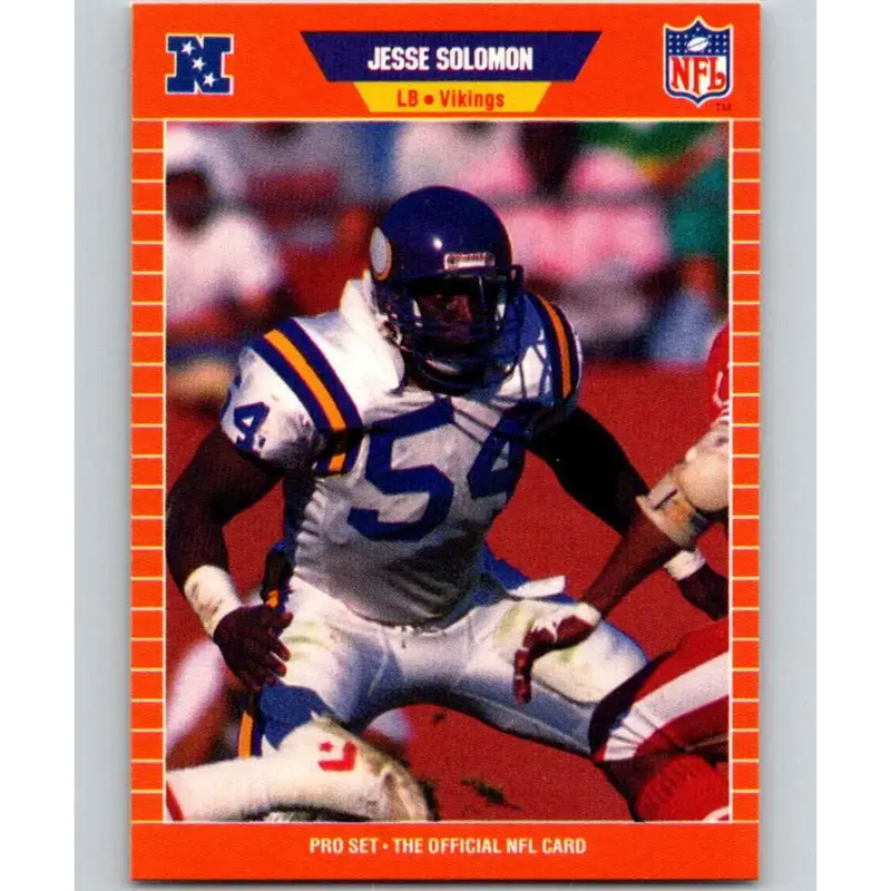 1989 Pro Set #239 Jesse Solomon NM-MT Minnesota Vikings Football Card - Football Card Single