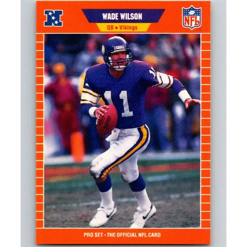 1989 Pro Set #241 Wade Wilson NM-MT Minnesota Vikings Football Card - Football Card Single