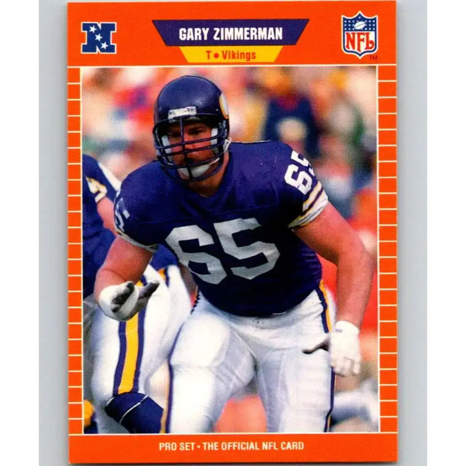 1989 Pro Set #242 Gary Zimmerman NM-MT Minnesota Vikings Football Card - Football Card Single