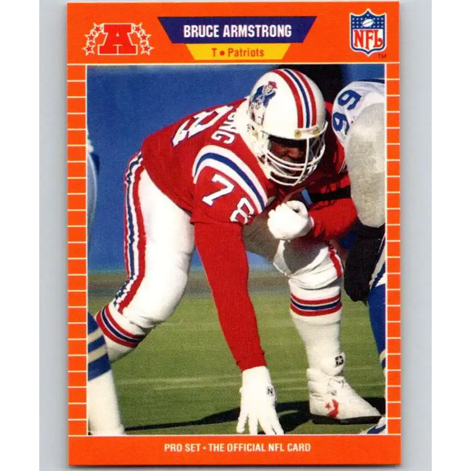 1989 Pro Set #244 Bruce Armstrong NM-MT RC Rookie New England Patriots Football Card