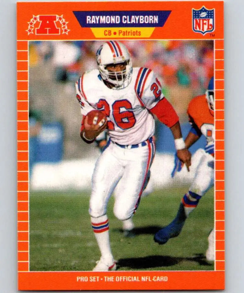 1989 Pro Set #245 Raymond Clayborn EX Excellent New England Patriots Football Card - Football Card Single