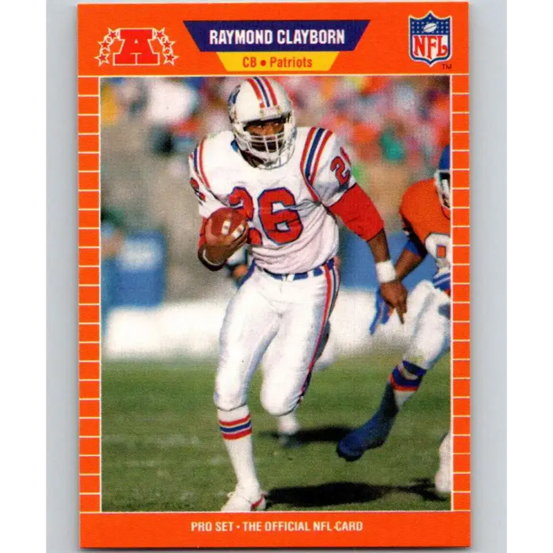 1989 Pro Set #245 Raymond Clayborn NM-MT New England Patriots Football Card - Football Card Single