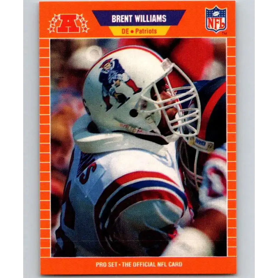1989 Pro Set #250 Brent Williams NM-MT RC Rookie New England Patriots Football Card
