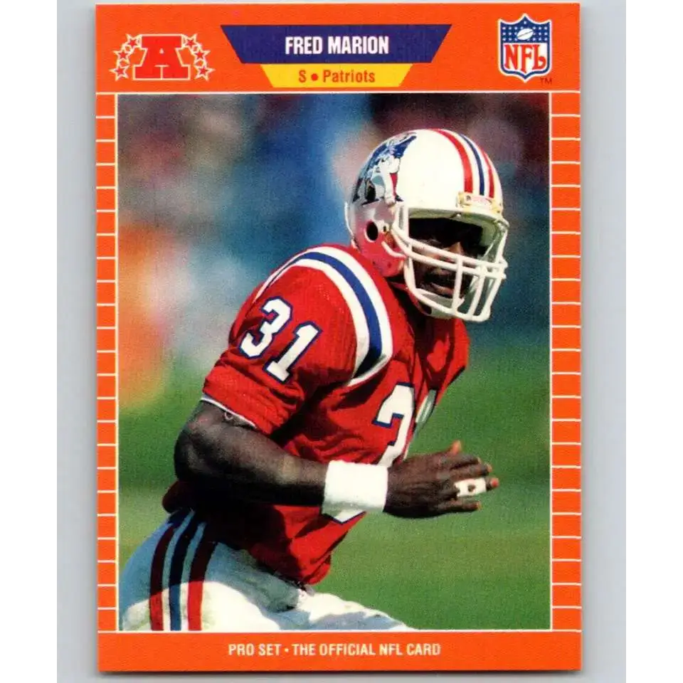 1989 Pro Set #253 Fred Marion NM-MT New England Patriots Football Card - Football Card Single