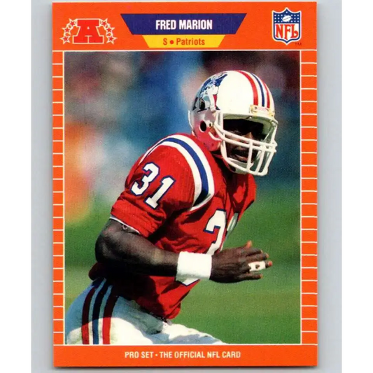 1989 Pro Set #253 Fred Marion NM-MT New England Patriots Football Card - Football Card Single