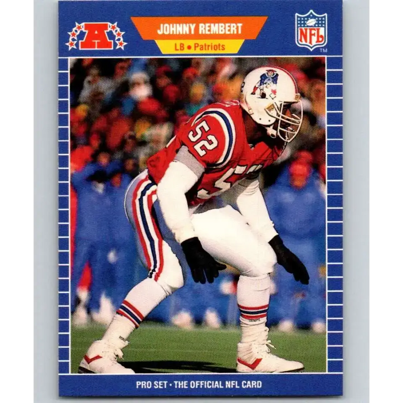 1989 Pro Set #256 Johnny Rembert NM-MT RC Rookie New England Patriots Football Card - Football Card Single
