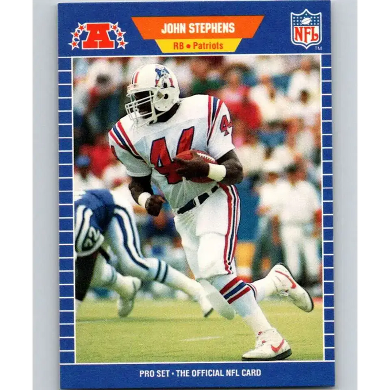 1989 Pro Set #257 John Stephens NM-MT RC Rookie New England Patriots Football Card - Football Card Single