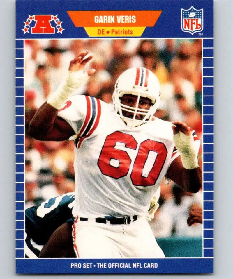 1989 Pro Set #259 Garin Veris EX Excellent New England Patriots Football Card - Football Card Single