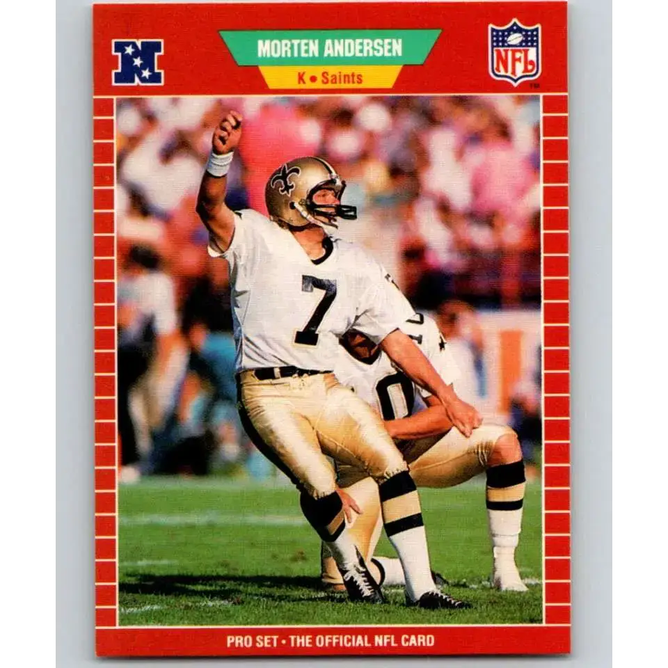 1989 Pro Set #261 Morten Andersen NM-MT New Orleans Saints Football Card