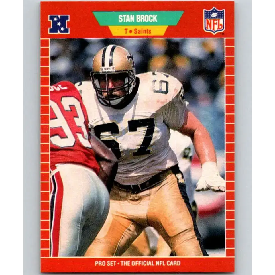 1989 Pro Set #263 Stan Brock NM-MT New Orleans Saints Football Card