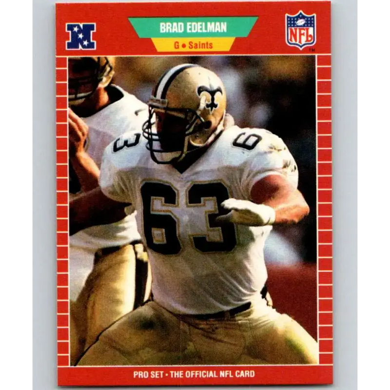 1989 Pro Set #264 Brad Edelman NM-MT New Orleans Saints Football Card - Football Card Single