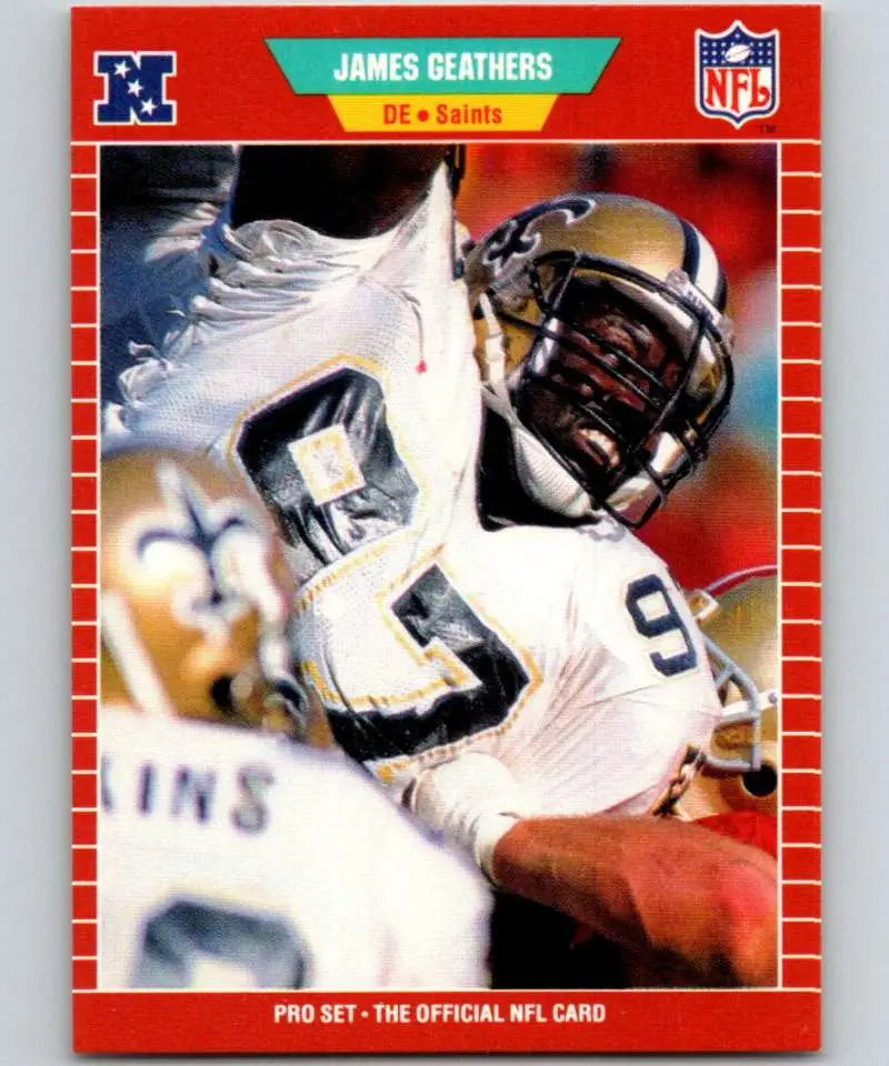 1989 Pro Set #265 Jumpy Geathers EX Excellent New Orleans Saints Football Card - Football Card Single