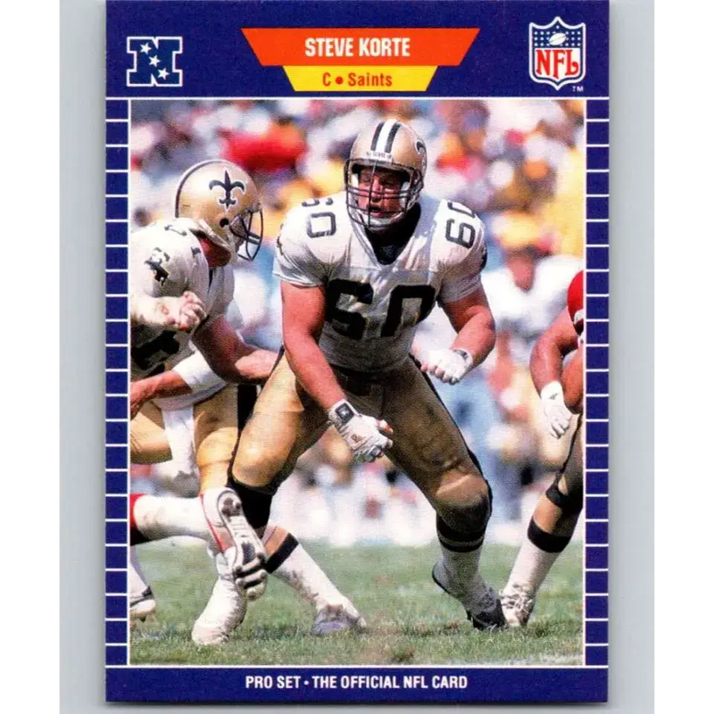 1989 Pro Set #271 Steve Korte NM-MT New Orleans Saints Football Card - Football Card Single