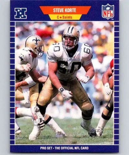 Vintage NFL trading card of Steve Korte from 1989 Pro Set with original gloss